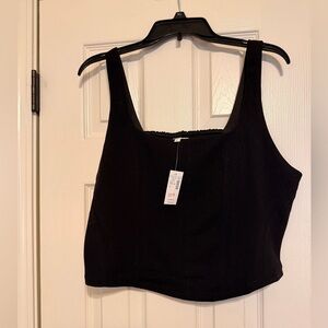 Maurices Black Cropped Tank Top